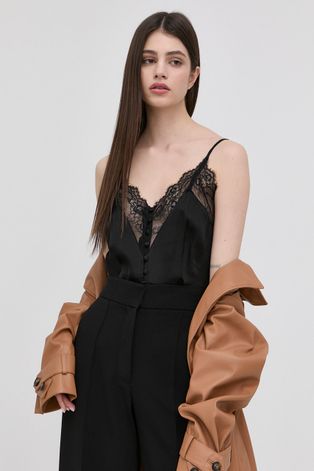 Блузка Bardot жіноча колір чорний однотонна