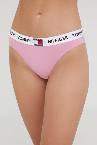 Nohavičky Tommy Hilfiger ružová farba,