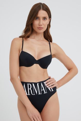 Emporio Armani Underwear dwuczęściowy strój kąpielowy kolor czarny usztywniona miseczka