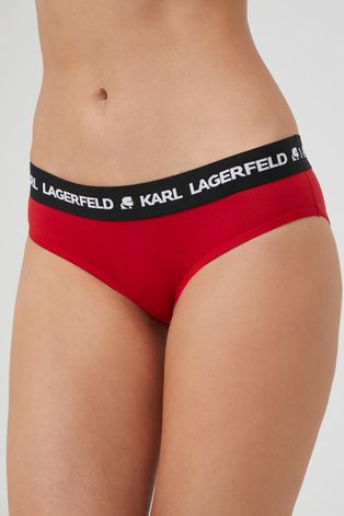 Nohavičky Karl Lagerfeld (2-pack) červená farba