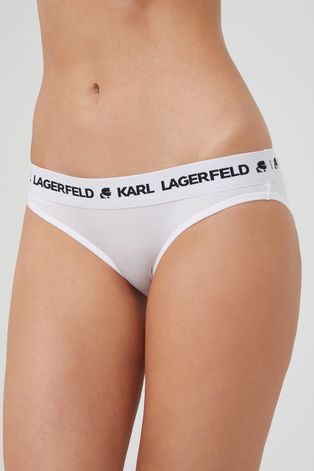 Nohavičky Karl Lagerfeld (2-pack) biela farba