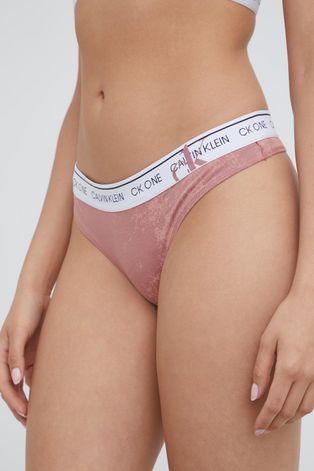 Tangá Calvin Klein Underwear ružová farba,