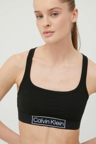 Podprsenka Calvin Klein Underwear čierna farba, jednofarebný