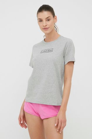 Пижамная футболка Calvin Klein Underwear цвет серый