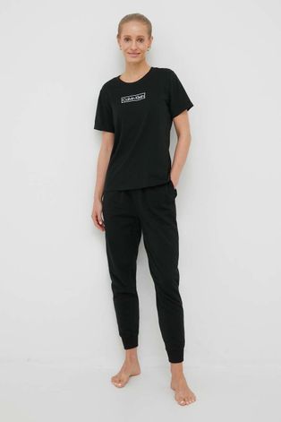 Pyžamové tričko Calvin Klein Underwear čierna farba,
