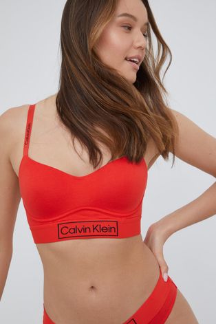 Grudnjak Calvin Klein Underwear boja: crvena, jednobojni model