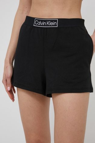 Calvin Klein Underwear pantaloni scurti de pijama femei, culoarea negru