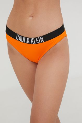 Plavkové nohavičky Calvin Klein oranžová farba,