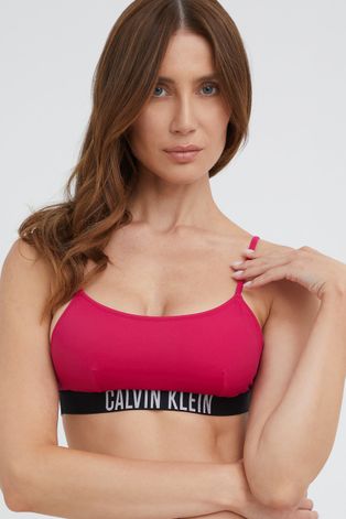 Σουτιέν κολύμβησης Calvin Klein χρώμα: ροζ