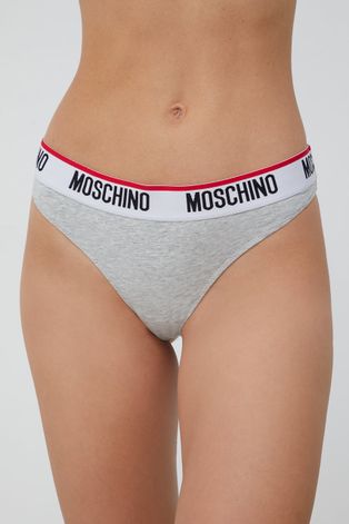 Στρίνγκ Moschino Underwear χρώμα: γκρι