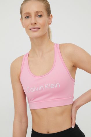Αθλητικό σουτιέν Calvin Klein Performance Ck Essentials χρώμα: ροζ