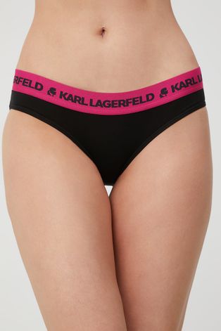 Σλιπ Karl Lagerfeld (2-pack) χρώμα: μαύρο
