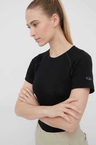 Icebreaker T-shirt funkcyjny 150 Zone kolor czarny