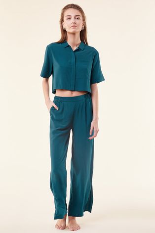 Παντελόνι πιτζάμας Etam γυναικείο, χρώμα: μπλε