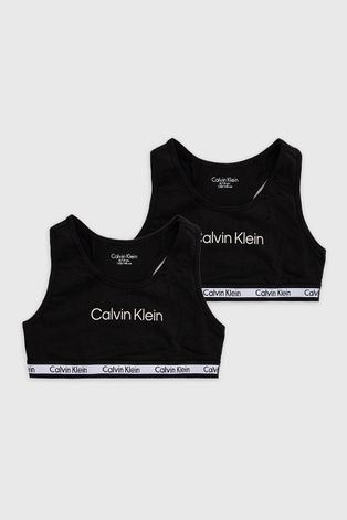 Παιδικό σουτιέν Calvin Klein Underwear (2-pack) χρώμα: μαύρο