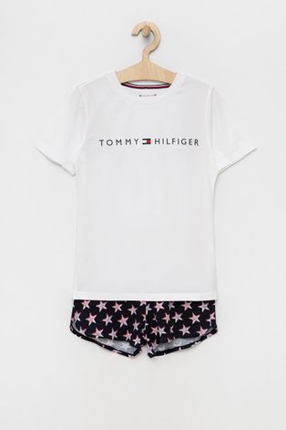 Dětské pyžamo Tommy Hilfiger bílá barva, s potiskem