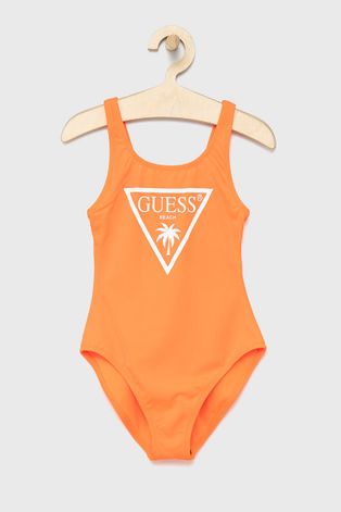 Дитячий купальник Guess колір помаранчевий