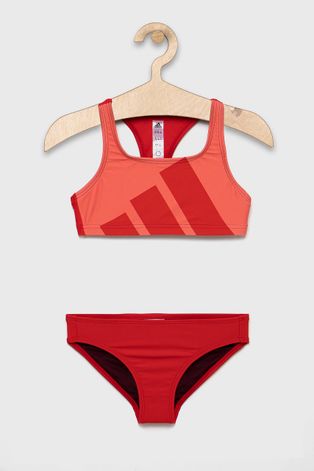 Dječji kupaći kostim adidas Performance boja: crvena