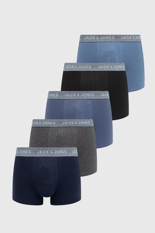 Боксеры Jack & Jones (5-pack) мужские цвет синий