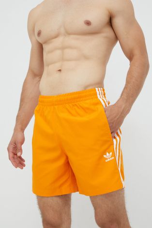 adidas Originals szorty kąpielowe Adicolor kolor pomarańczowy