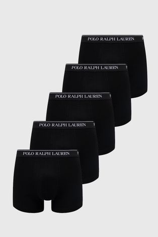 Polo Ralph Lauren bokserki (5-pack) męskie kolor czarny