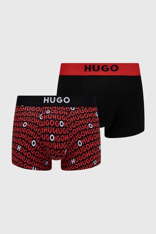 Боксерки HUGO (2 чифта) мъжки в червено