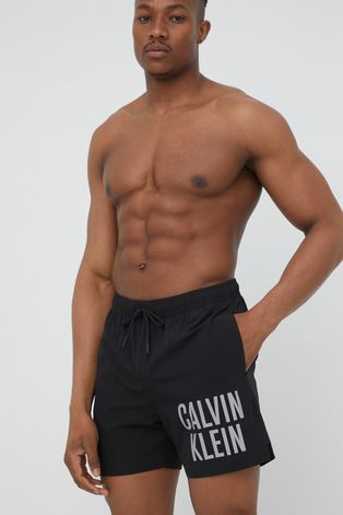 Σορτς κολύμβησης Calvin Klein χρώμα: μαύρο
