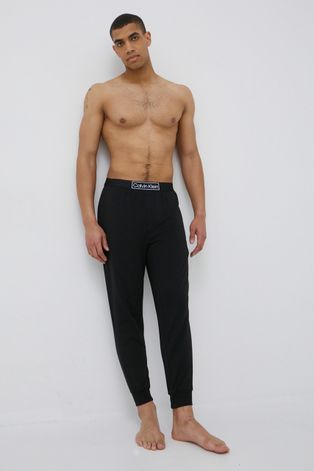 Пижамные брюки Calvin Klein Underwear мужские цвет чёрный однотонная