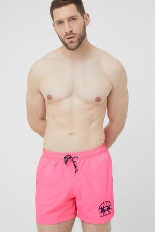 Kratke hlače za kupanje La Martina boja: ružičasta