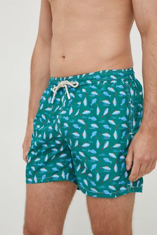Kratke hlače za kupanje MC2 Saint Barth boja: zelena