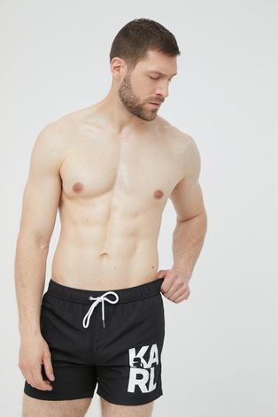 Kratke hlače za kupanje Karl Lagerfeld boja: crna
