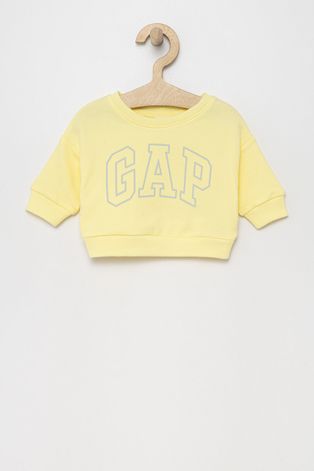 GAP bluza dziecięca kolor żółty z nadrukiem