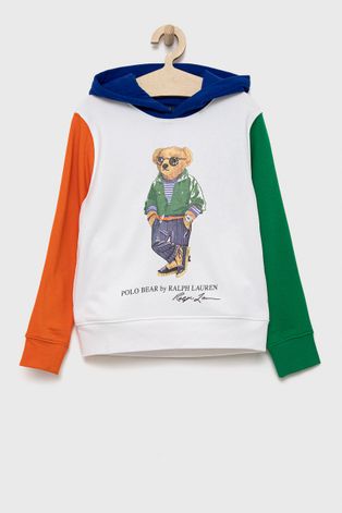 Polo Ralph Lauren bluza dziecięca z kapturem z nadrukiem