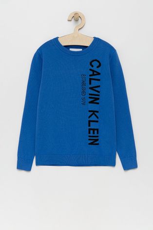 Дитячий бавовняний светер Calvin Klein Jeans легкий