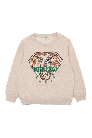 Kenzo Kids bluza copii culoarea bej, cu imprimeu
