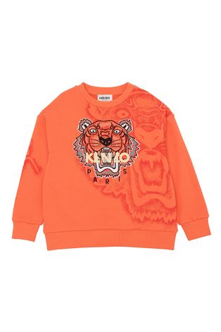 Kenzo Kids bluza copii culoarea portocaliu, cu imprimeu