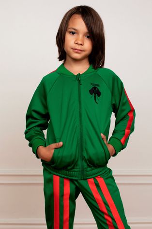 Детская кофта Mini Rodini цвет зелёный с аппликацией