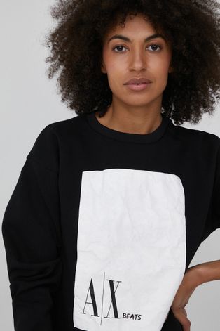 Armani Exchange bluza damska kolor czarny