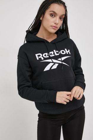 Μπλούζα Reebok γυναικεία, χρώμα: μαύρο