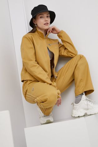 Бавовняна кофта adidas Originals жіноча колір жовтий гладка