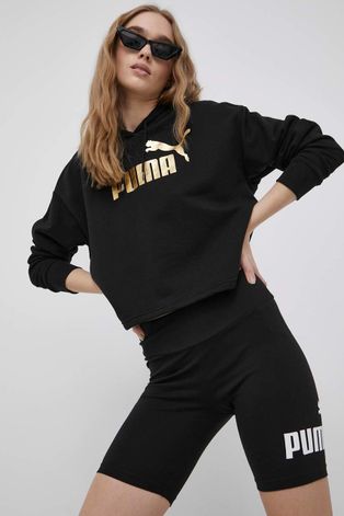 Μπλούζα Puma γυναικεία, χρώμα: μαύρο,