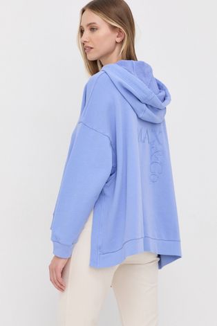 MAX&Co. bluza bawełniana damska z kapturem gładka