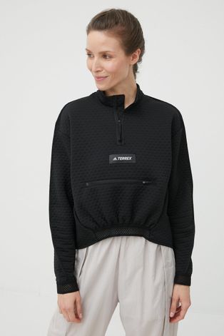 adidas TERREX sportos pulóver Hike fekete, női, sima