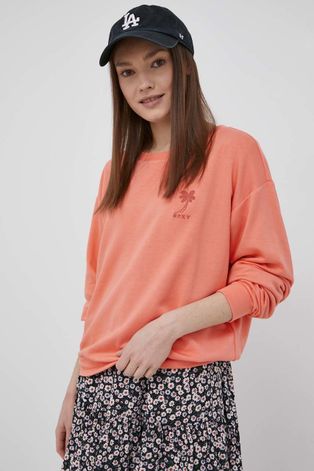Roxy bluza damska kolor pomarańczowy z aplikacją