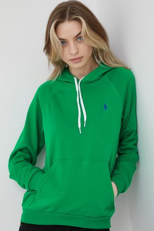 Кофта Polo Ralph Lauren женская цвет зелёный однотонная