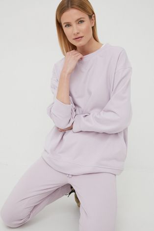 Outhorn bluza damska kolor fioletowy gładka