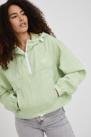 Calvin Klein Jeans kurtka damska kolor zielony