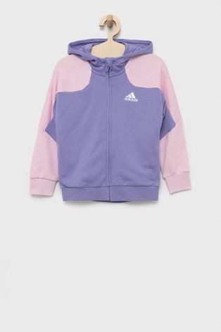 Παιδική μπλούζα adidas Performance χρώμα: μοβ,