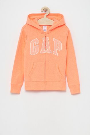 GAP bluza copii culoarea portocaliu, cu imprimeu