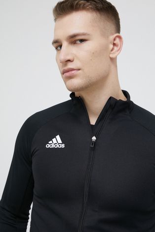 Суичър adidas Performance мъжки в черно с изчистен дизайн